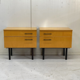 Set vintage nachtkastjes