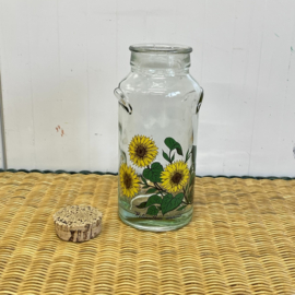 Glazen sunflower pot