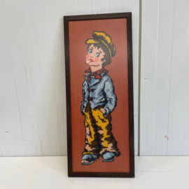 Vintage borduur jongen