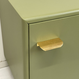 Restyle olijfgroen nachtkastje