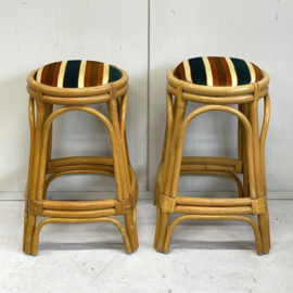 Vintage barkruk opnieuw bekleed