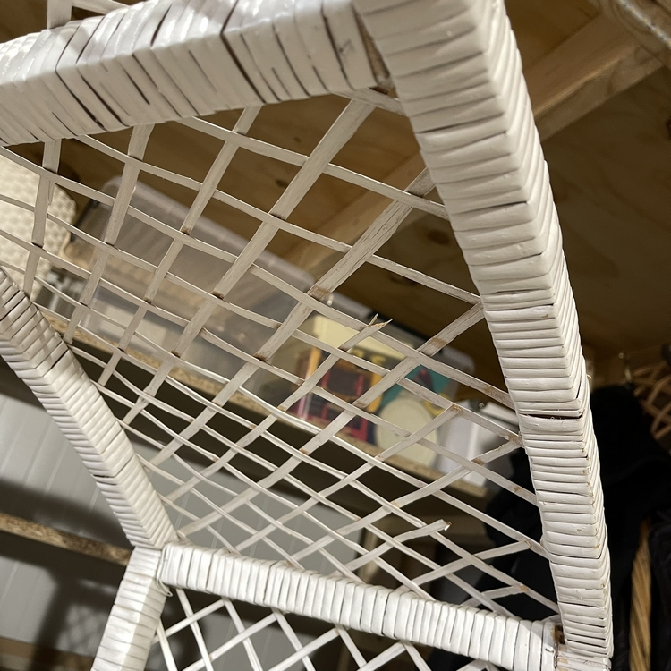 Rotan wandkast wit