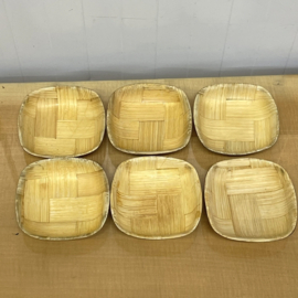 Set 6 bamboe snackschaaltjes