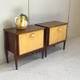 Set vintage nachtkastjes