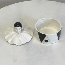 Vintage Pierrot pot & deksel