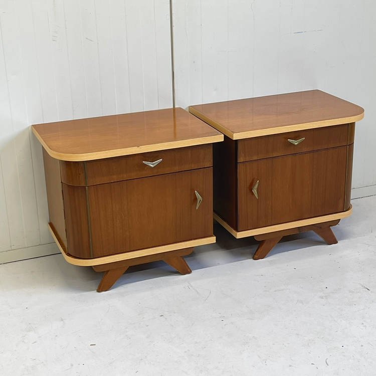 Set vintage nachtkastjes