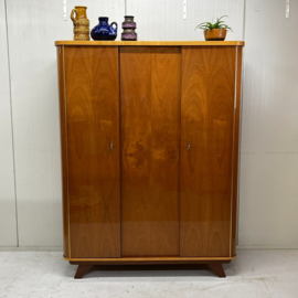 Vintage 3 deurs kledingkast