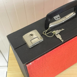 Rood zwarte LP koffer