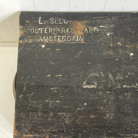 Brocante zwarte kist
