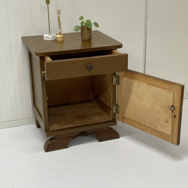 Brocante nachtkastje houtinleg