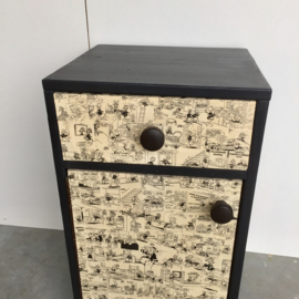 Strip kastje zwart-wit