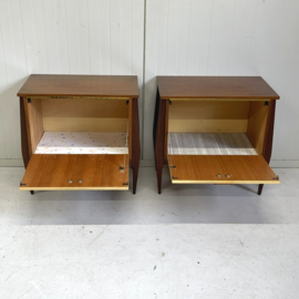 Set vintage nachtkastjes