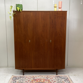 Midcentury 3 deurs kledingkast