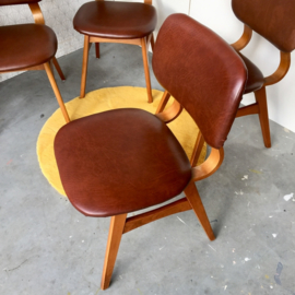 4 Midcentury stoelen