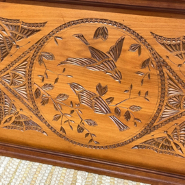 Jugendstil snijwerk dienblad