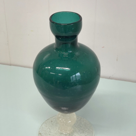 Groen glazen karaf/vaas