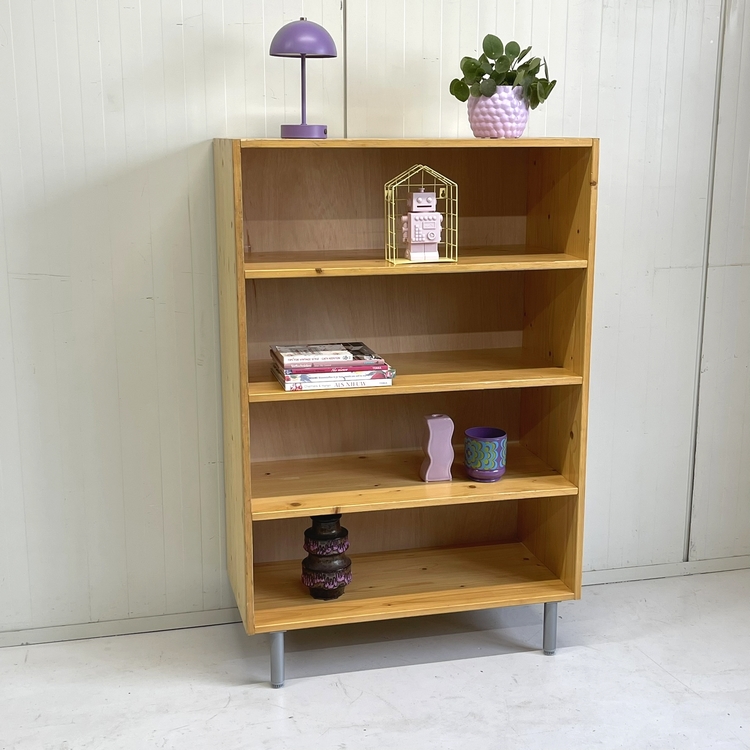 Vintage schoolkast boekenkast