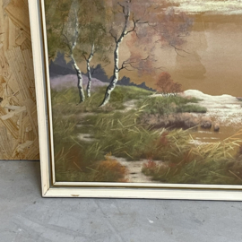 Aquarel landschap in lijst