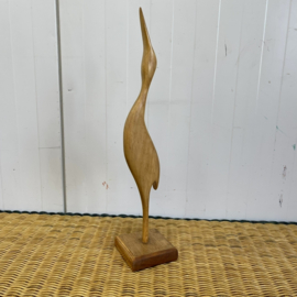 Vintage kraanvogel hout