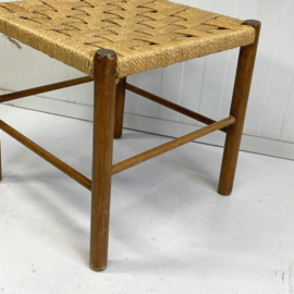 Hout/touw krukje