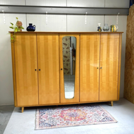 XL vintage 5 deurs kledingkast