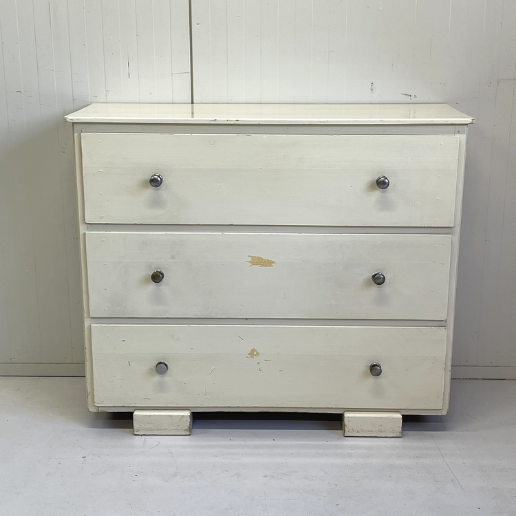 Industrieel brocante ladekast