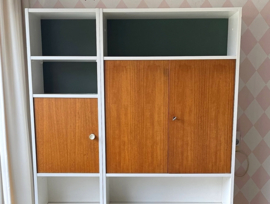 Vintage boeken/wandkast