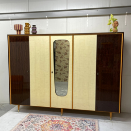 5 Deurs vintage kledingkast
