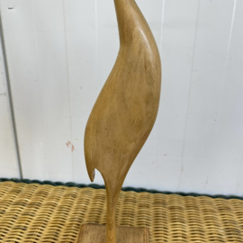 Vintage kraanvogel hout