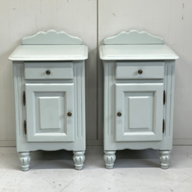 Set restyle grijsgroene nachtkastjes