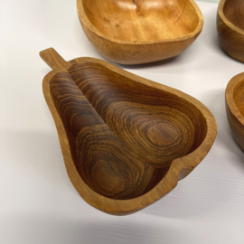 Set teakhouten snackschaaltjes