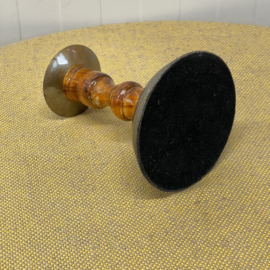 Hout & koperen kandelaar