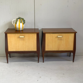 Set vintage nachtkastjes