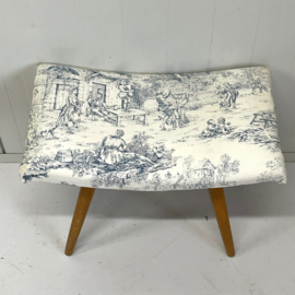 Voetenbankje Toile de Jouy