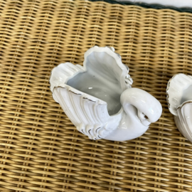 Vintage zwaantje bloempotje