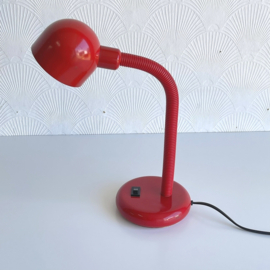 Rode seventies bureaulamp
