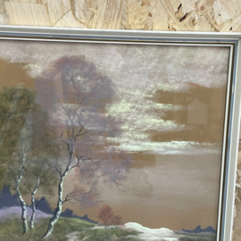 Aquarel landschap in lijst