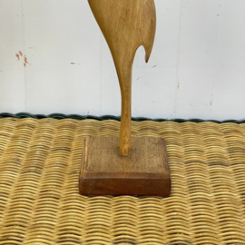 Vintage kraanvogel hout