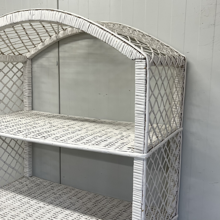 Rotan wandkast wit