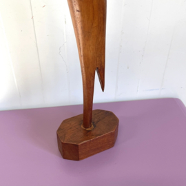 Vintage houten kraanvogel