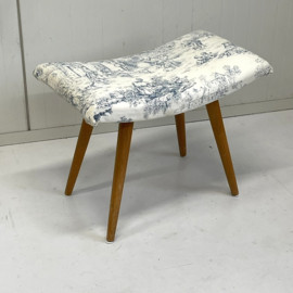 Voetenbankje Toile de Jouy
