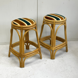 Vintage barkruk opnieuw bekleed