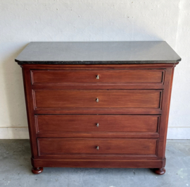 Antieke zwart marmer commode