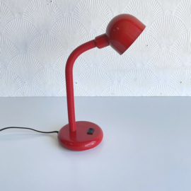 Rode seventies bureaulamp