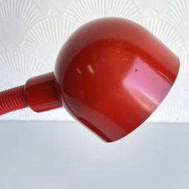 Rode seventies bureaulamp