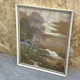 Aquarel landschap in lijst