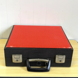Rood zwarte LP koffer