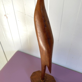 Vintage houten kraanvogel