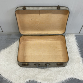 Grijs ruitje brocante koffer
