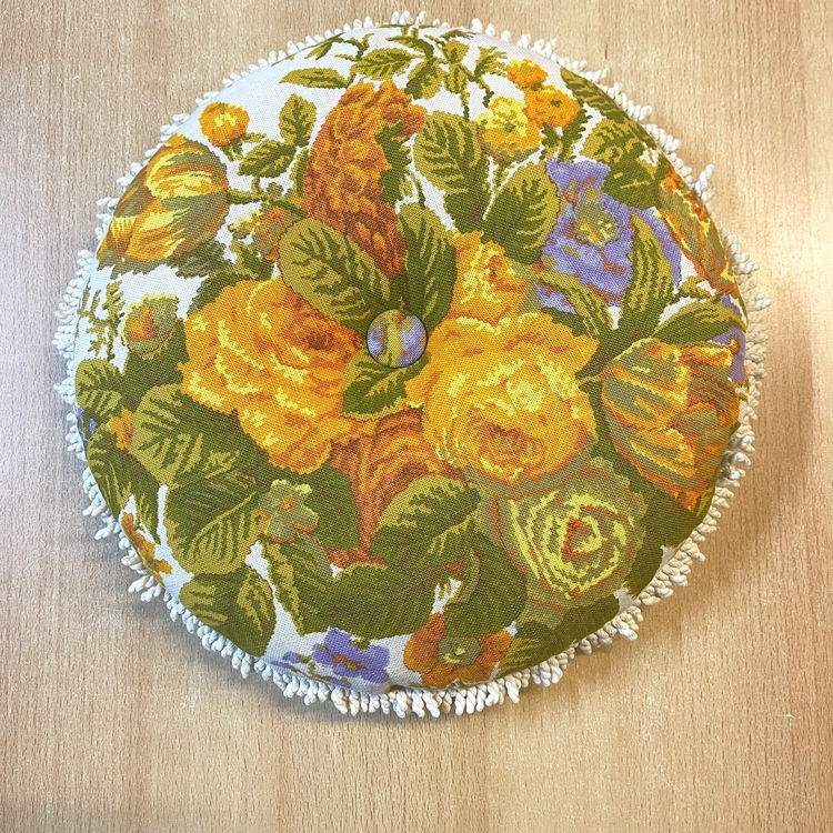Rond vintage kussen